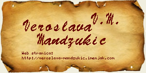 Veroslava Mandžukić vizit kartica